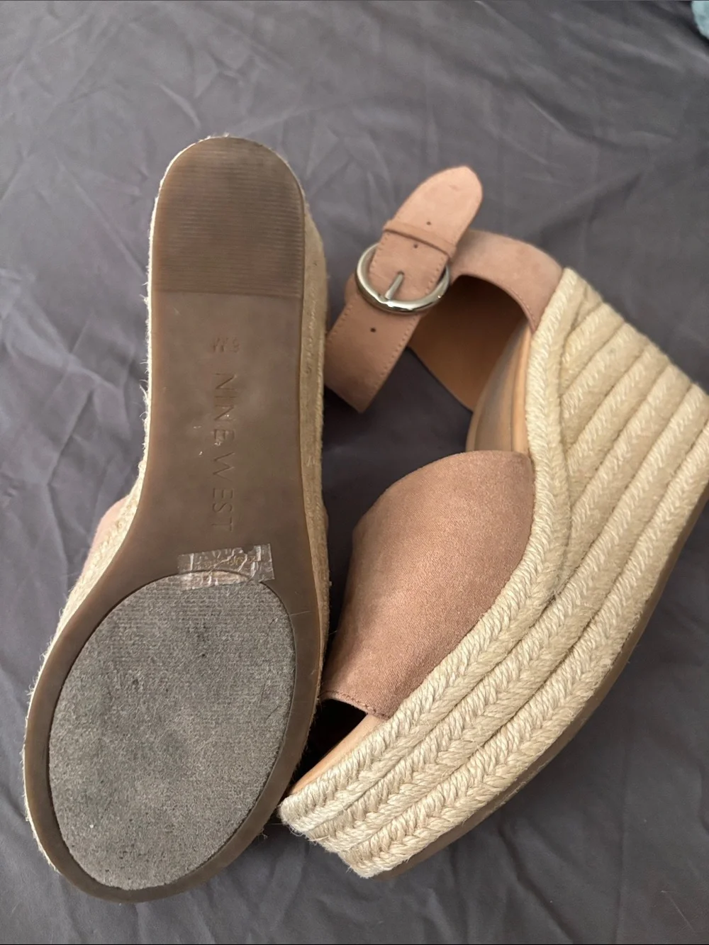 Nine West Blush Tan/Brown Wedges